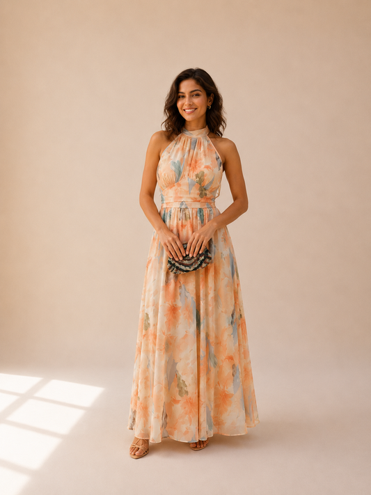 MARA | Vestido Halter Floral de Verano